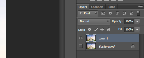 Duplicate layer in photoshop