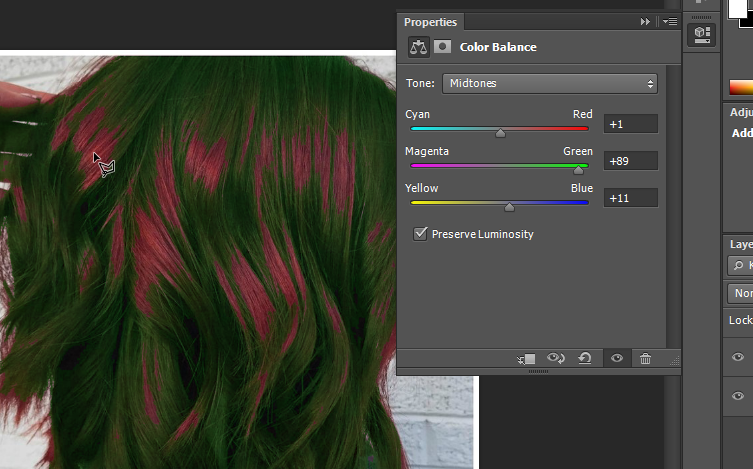 change hair color in photoshop