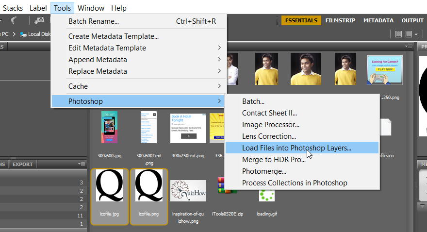 combine multiple images in photoshop