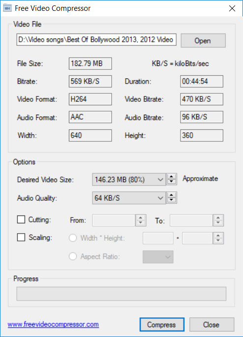 compress large audio and video files in windows
