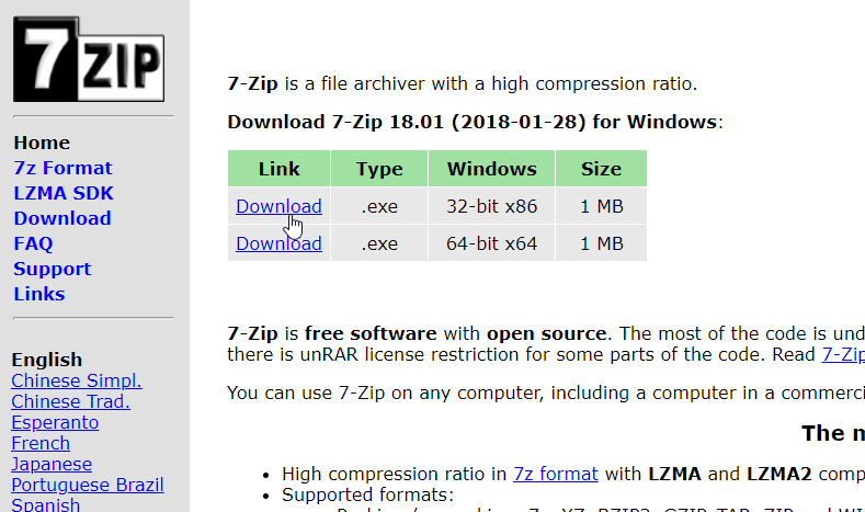 compress large files in windows